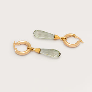 Amethyst hoops