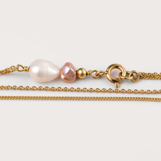 Double freshwater pearl bracelet