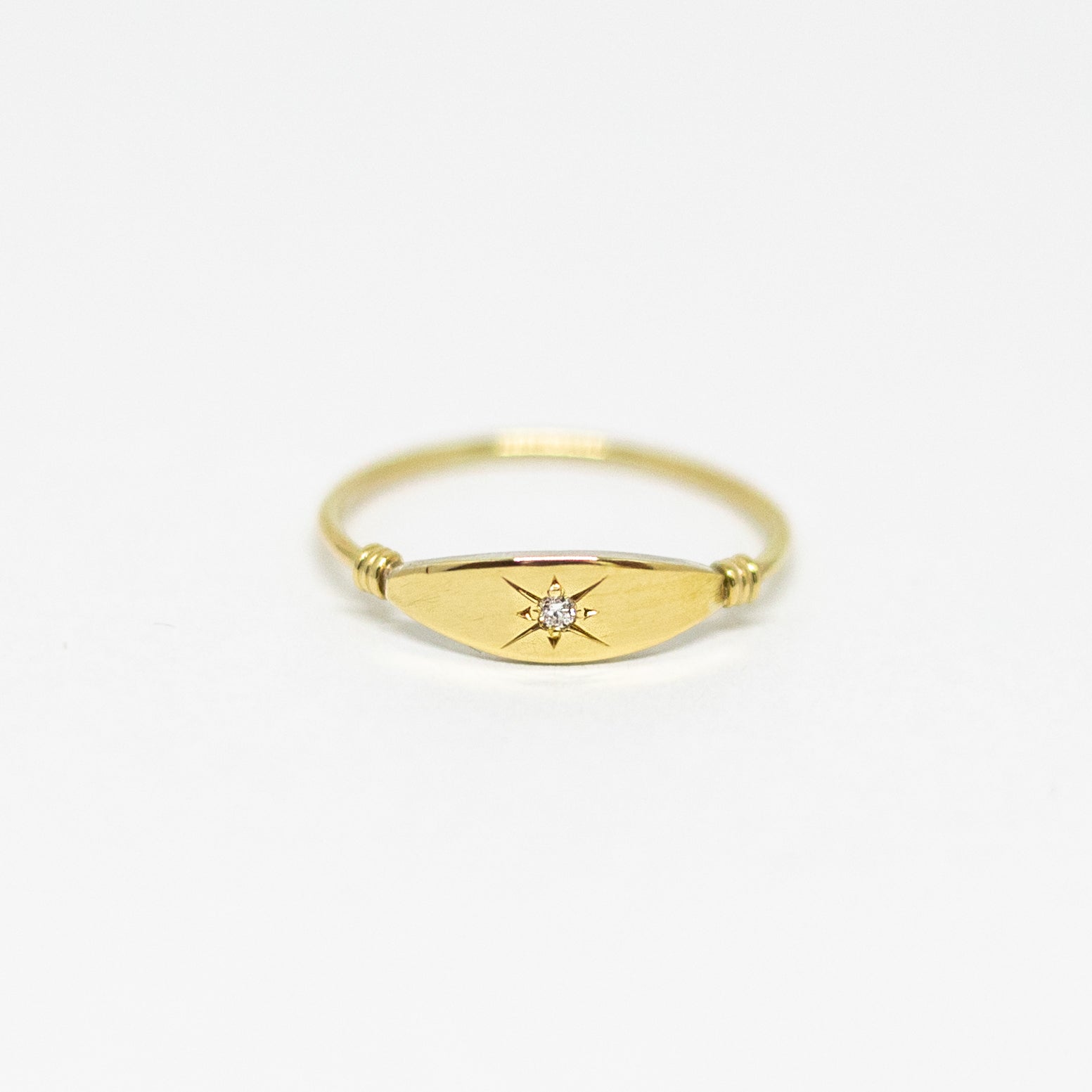 Diamond star cable ring