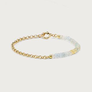 Beryl chain bracelet