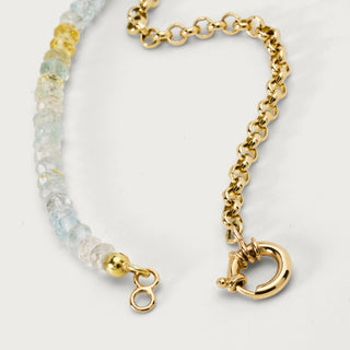 Beryl chain bracelet