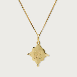 Rhombus initial necklace