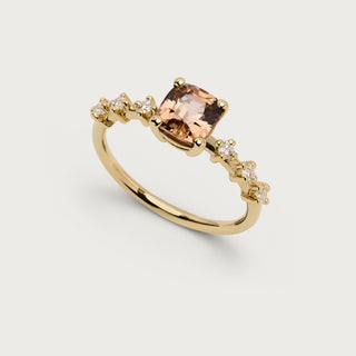 Cushion zircon ring