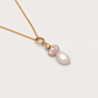 Double freshwater pearl necklace