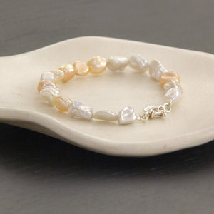 Tricolore pearl bracelet