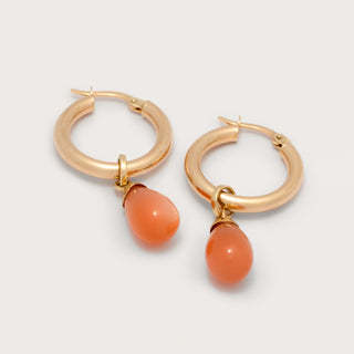 Moonstone hoops