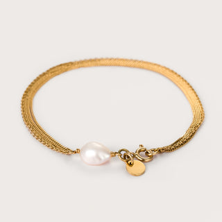 Quadruple freshwater pearl bracelet