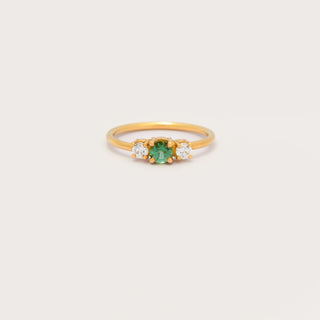 Trio ring diamonds & tourmaline