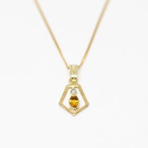 Citrine kite necklace