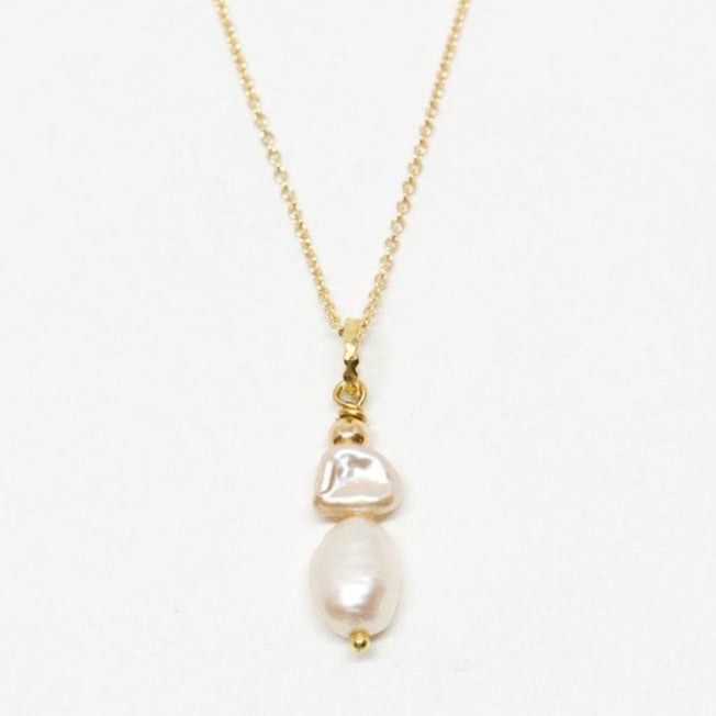 Double freshwater pearl necklace