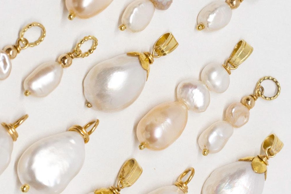 Vintage baroque pearl necklace