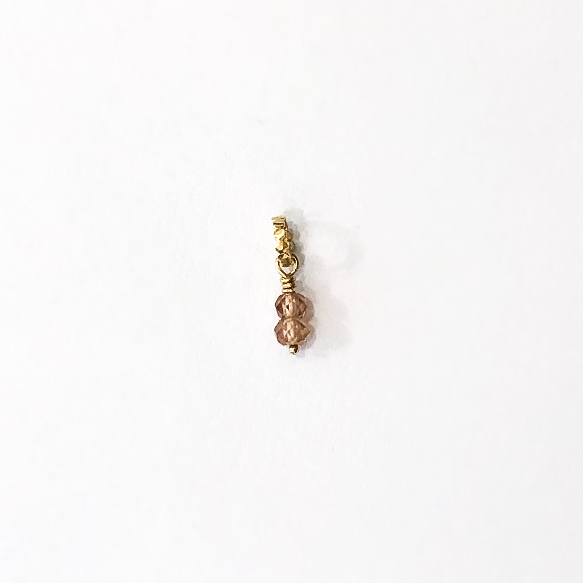 Double morganite charm
