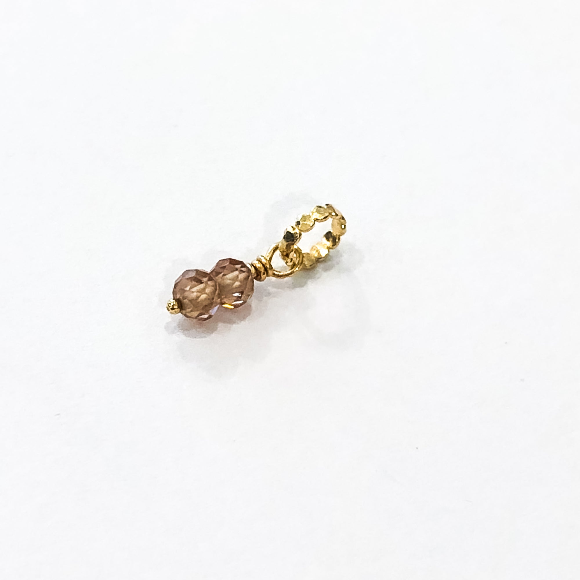 Double morganite charm