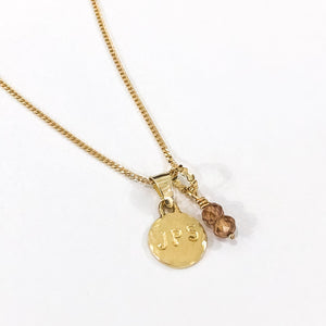Double morganite charm