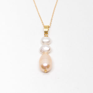 Triple freshwater pearl necklace